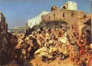 Alfred Dehodencq Blacks Dancing in Tangiers painting